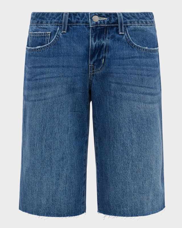 Elisa Low-Rise Denim Bermuda Shorts